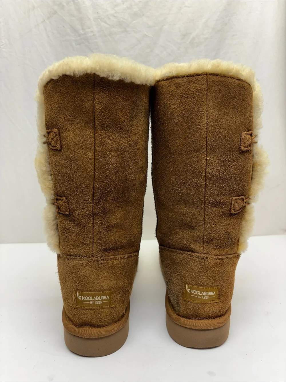 Koolaburra by Ugg Classic Shearling-Lined Button Boots - Chestnut, SZ 9, box 6